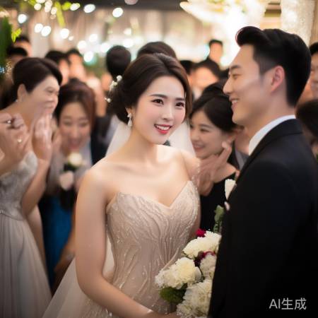 李靓蕾婚礼焦点，新人祝福美满