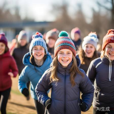 保暖帽助力跑操乐