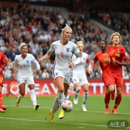 英格兰女足连下两城，攻势猛烈