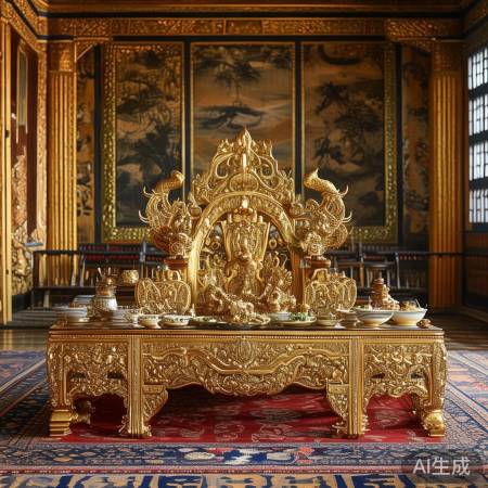 明朝皇帝龙椅、美食、宫殿