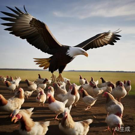 老鹰盘旋养鸡场，探寻神秘捕食奇观