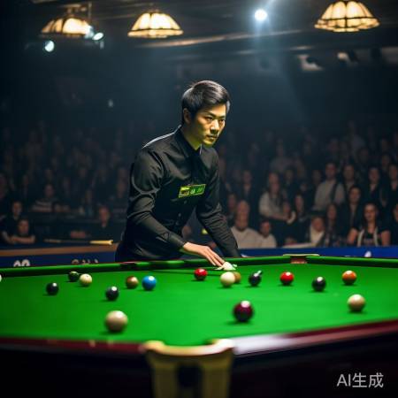 丁俊晖英锦赛16强：斯诺克赛场再展风采