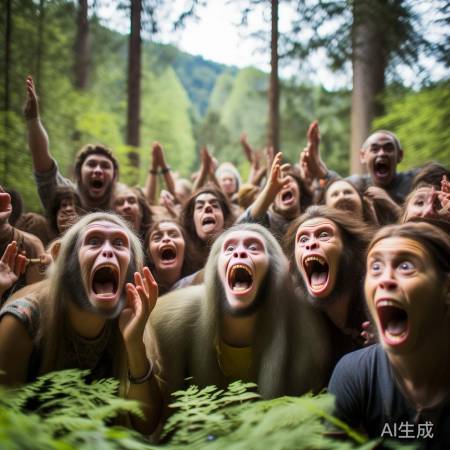 林北荒野猴友共欢，珍惜家园