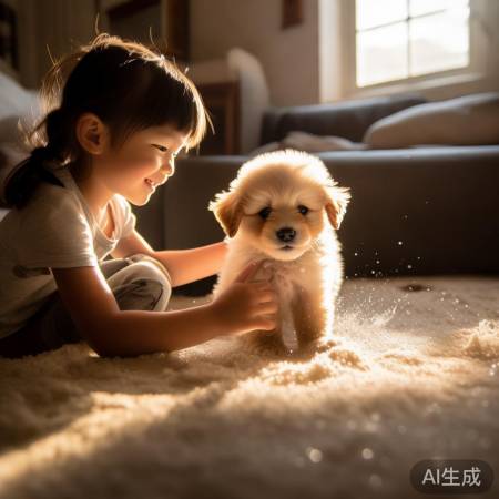 女子收养流浪狗：温馨领养记，见证狗宝宝成长瞬间