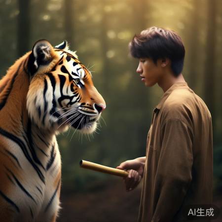 男子弹弓射虎：人与自然和谐共处