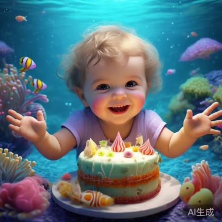 萌娃海底捞生日惊喜，全程萌态不敢抬头！