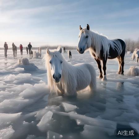 水库冰面惊现13匹冻马，揭秘古怪现象