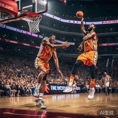 精彩瞬间,詹皇帽飞恩比德