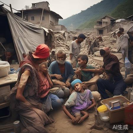 地震无情,伤者众多