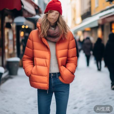 羽绒服多搭配，时尚又保暖