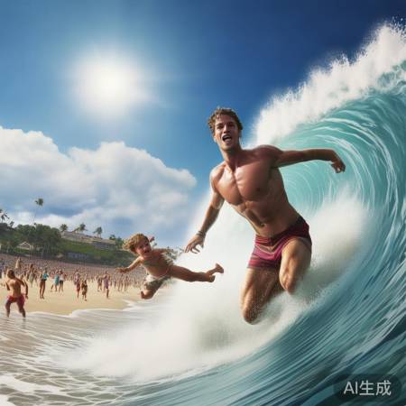 澳海滩英雄救落水童