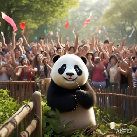 日本民众与国宝大熊猫的短暂相遇：一分钟的告别瞬间