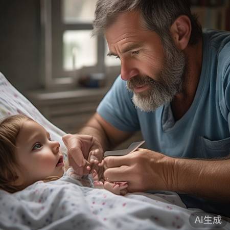 生死告别：38岁病危父亲为孩子剪指甲，感人瞬间令人泪目