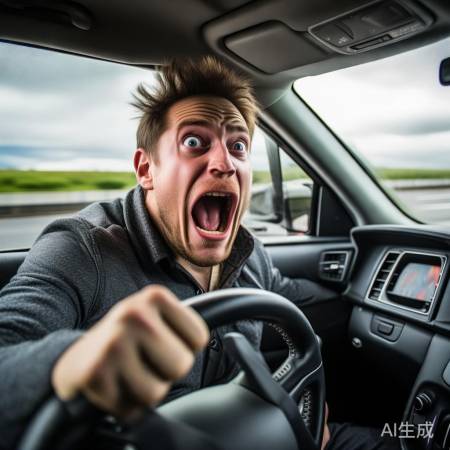 司机惊慌踩刹车