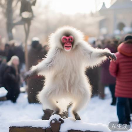 雪饼猴点燃长春冬夜零下15度温情瞬间