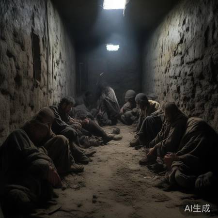 恶劣环境，犯人生活艰苦