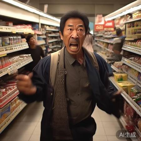 超市捉小偷瞬间