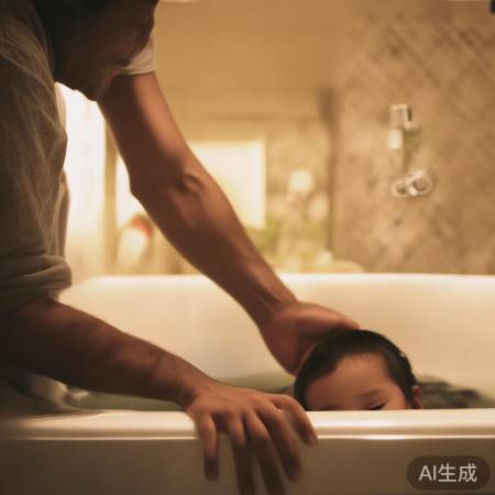 女儿洗澡遇意外，父亲举动引发热议