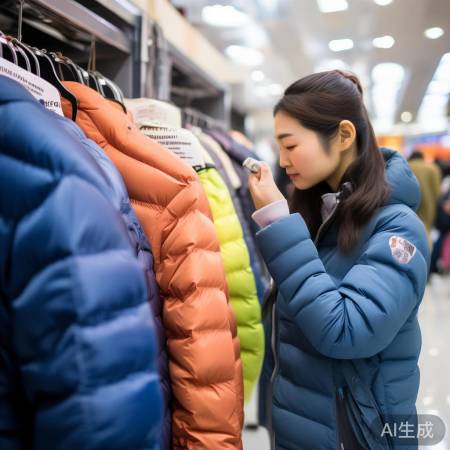 看标签选羽绒服，正规渠道购买