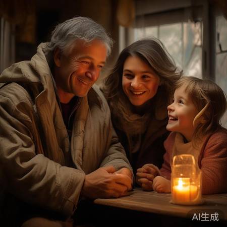 微笑拥抱温暖家