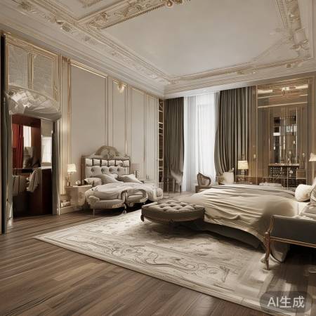 豪华卧室,总统套房风格