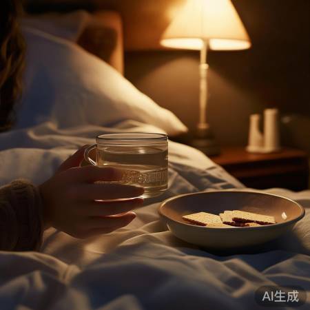 睡前饿了，喝温水或吃低卡食物