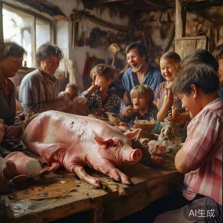 网友分享杀年猪回忆，视频走红