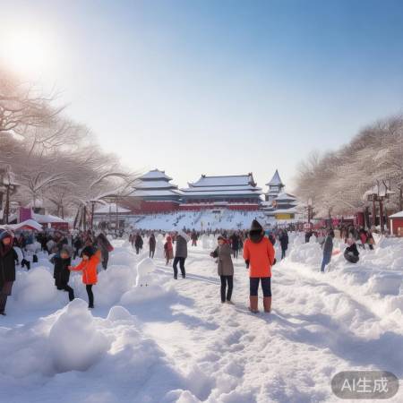 京城初雪披银装