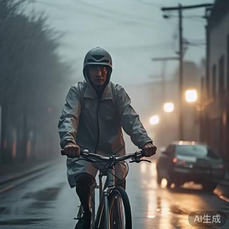 李先生风雨送餐诠释父爱