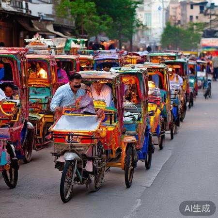 成都火三轮，城市风景，便捷出行