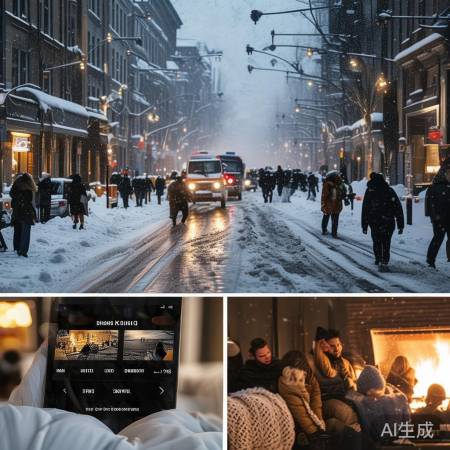 大雪影响生活，注意保暖与安全