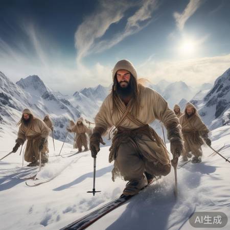 古人滑雪技艺超绝