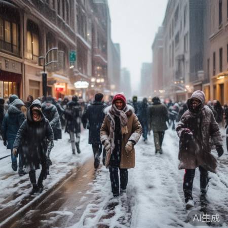 雨雪降温，换厚衣保暖