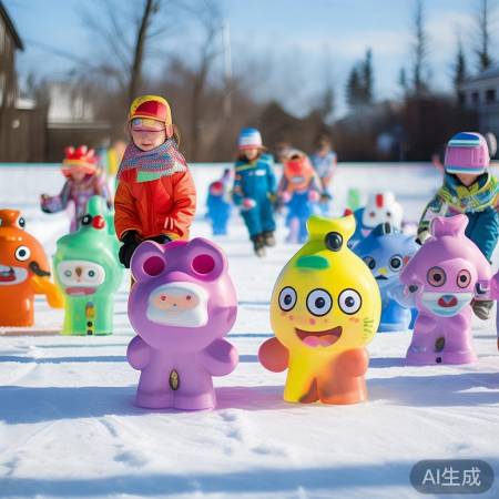 幼儿园冰壶比赛，创意无限。