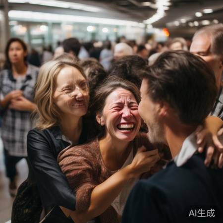 女乘客重聚泪洒，众助祝福