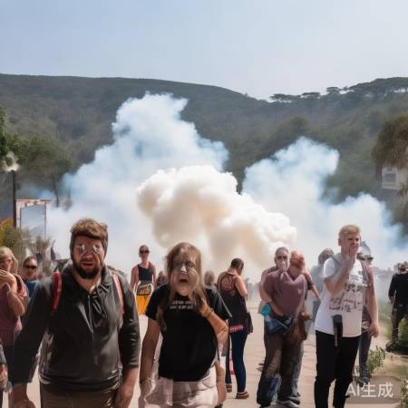 “和平景点现催泪瓦斯”