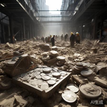 甘肃拆迁工地现古董银元