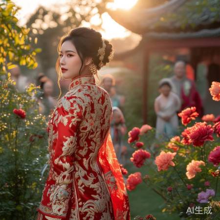 新娘秀禾服露背引热议，网友看法不一