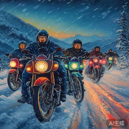 摩托大军春运首日启程：踏上回家的路