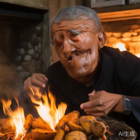 总统烤红薯表情包