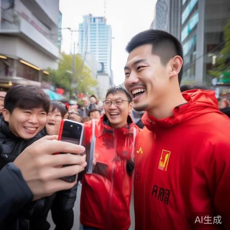 姚明火炬互动展友好