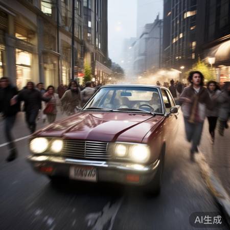 酒驾惊险，行人躲避