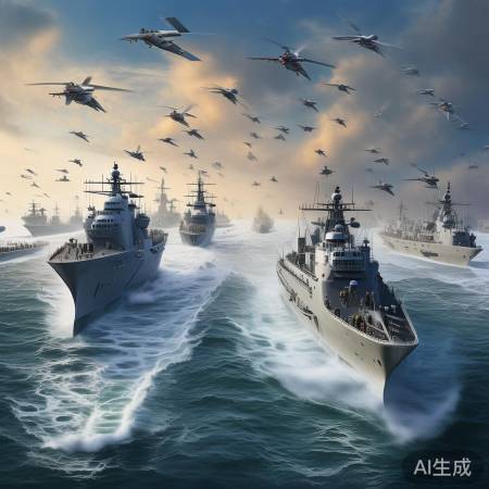 海军演习渤海黄海震撼场面