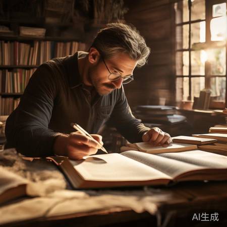 郝平携字典，执着文学梦