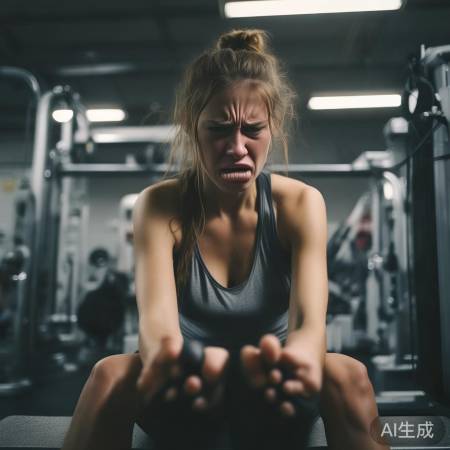 坚强女孩，忍痛锻炼