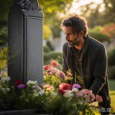 具俊晔墓前送花诉思念