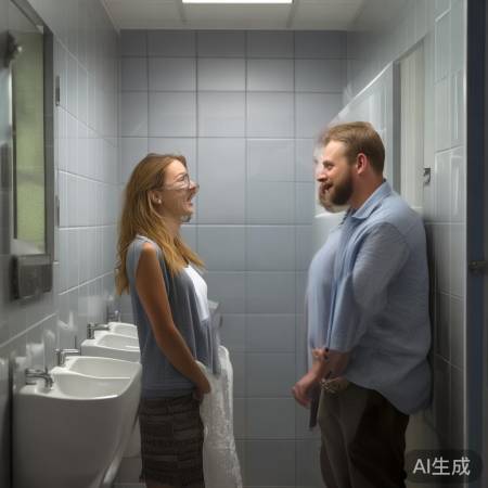 男厕门口的幽默化解