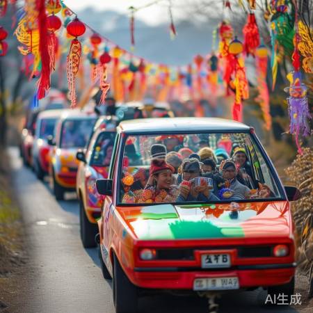 喜庆车队乡间行