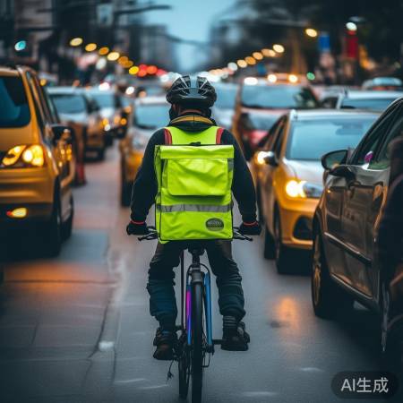 外卖小哥交通安全需重视