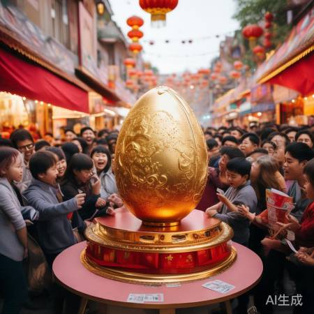 春节般热闹砸金蛋